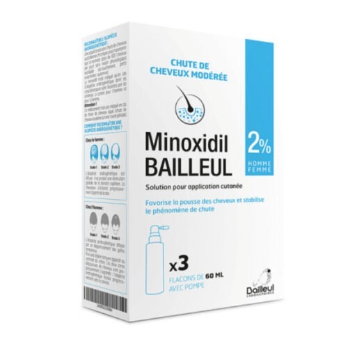 MINOXIDIL Bailleul 2% 3 x 60ml